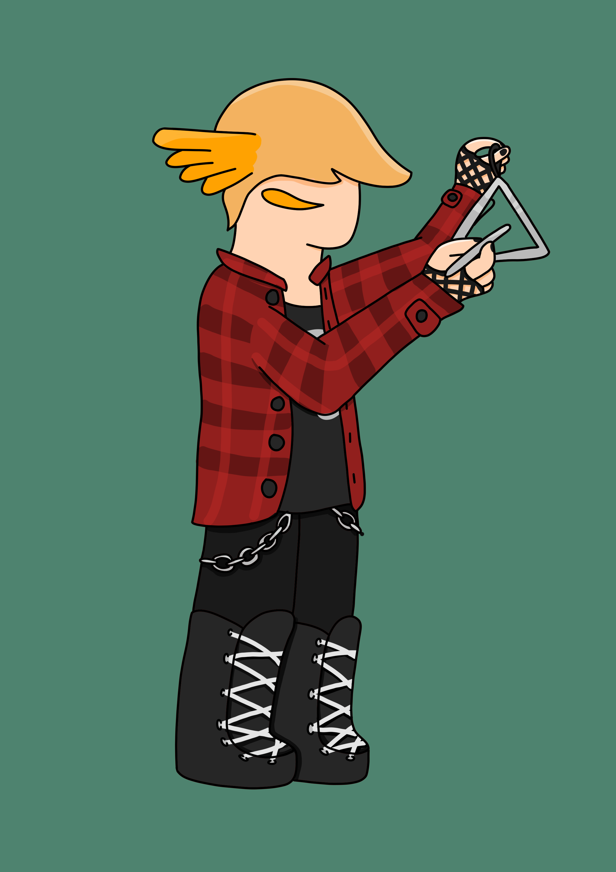 digital drawing of past life solidaritygaming playing the triangle